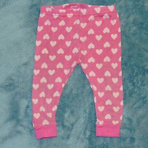 baby girls heart pattern pajama pants